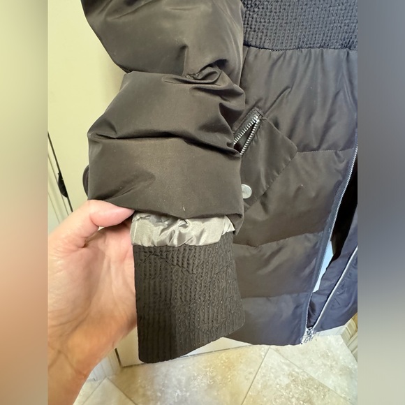 Mango Quilted Long Coat, Chocolate Brown, Size L - Picture 6 of 17